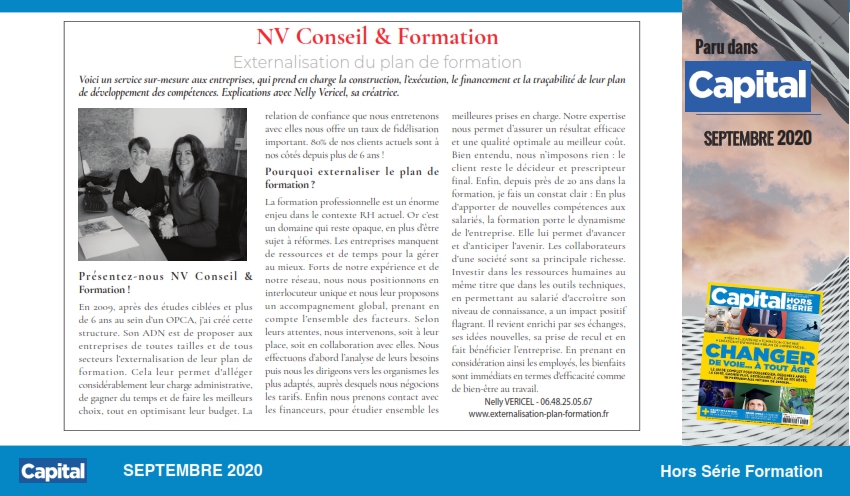 Article Hors Série Formation_Capital_NV Conseil&Formation_Sept 2020_001